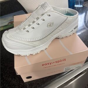 Skechers White Slip-On Sneakers